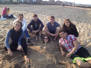 at the beach